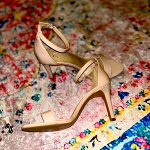 Nude Patent Leather Ankle Strap High Heels by NY&C for Macys